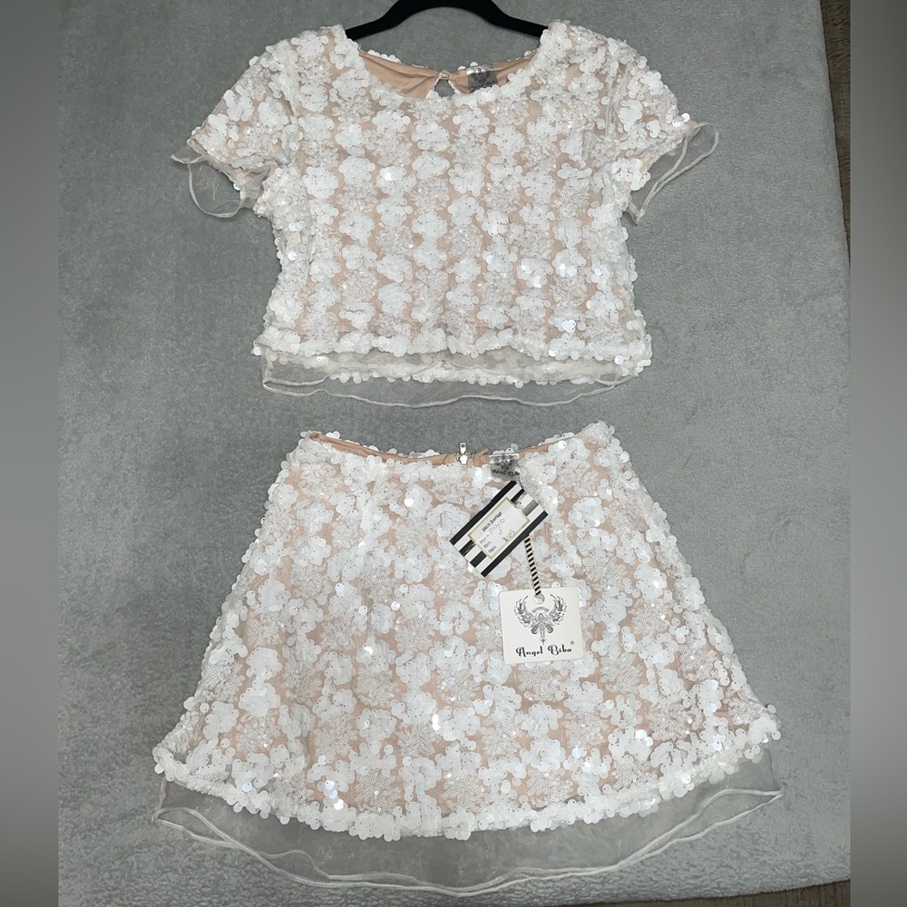 Hazel Boutique Two-Piece Sequin Set